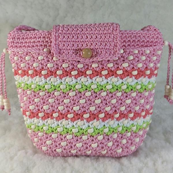 Handmade crochet cross-body Thai bags