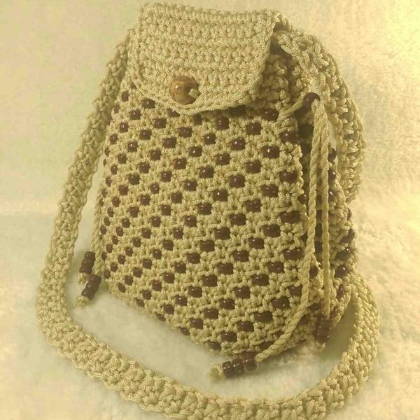 Handmade crochet cross-body Thai bags