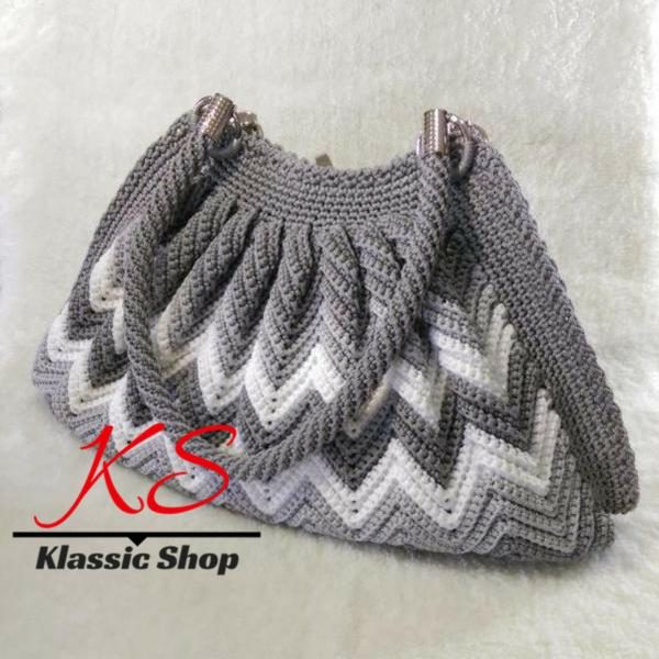 Multi color handmade crochet bags double shoulder strap